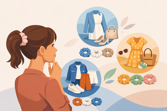 Scrunchie-Farbe zum Outfit wählen: So geht's