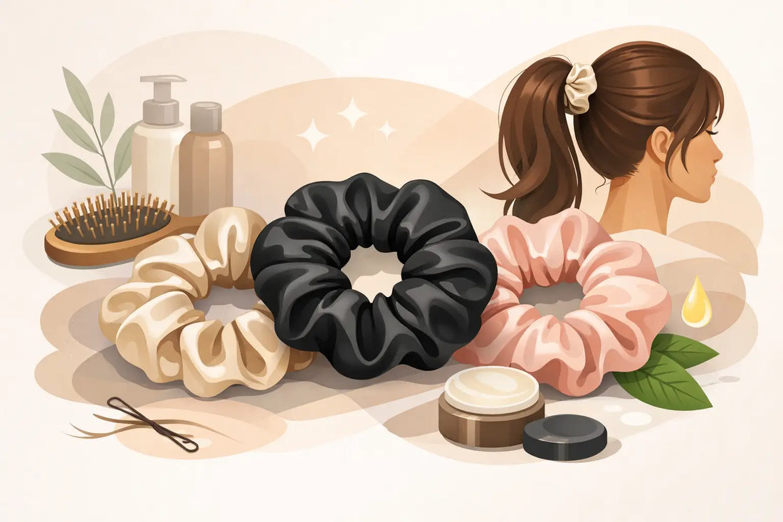Luxus Scrunchies: Stil, Halt und Haarpflege