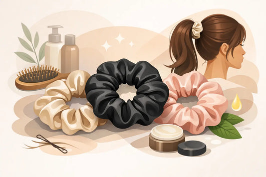 Luxus Scrunchies: Stil, Halt und Haarpflege