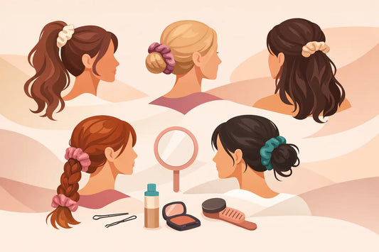 5 Frisuren mit Satinscrunchie für jeden Tag