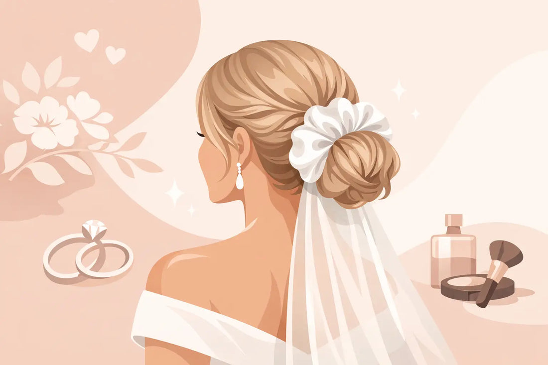 Satinscrunchie für Brautfrisuren mit Stil
