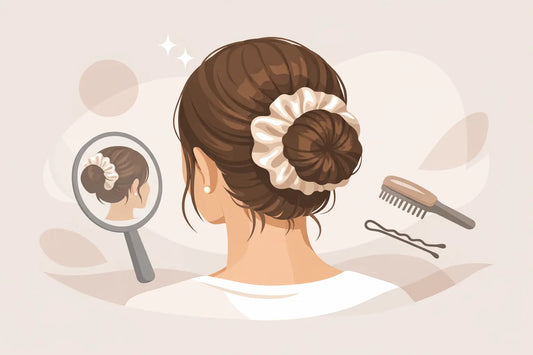 Satinscrunchie richtig im Dutt tragen