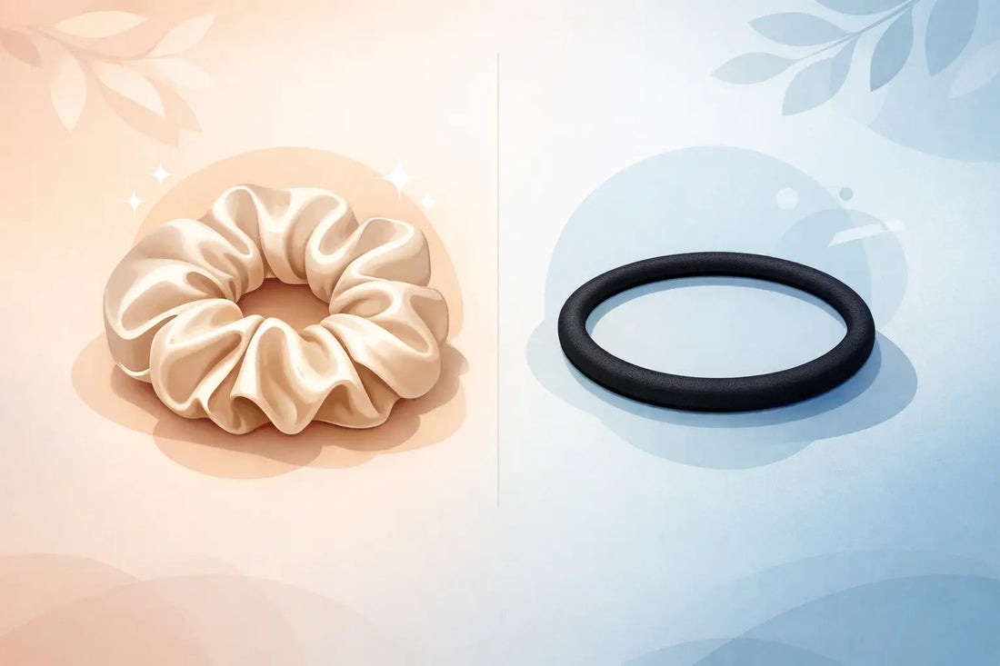 Satinscrunchie oder normales Haargummi?