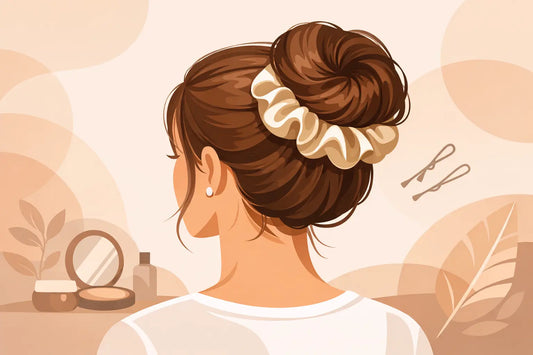 Satinscrunchie für einen voluminösen Dutt