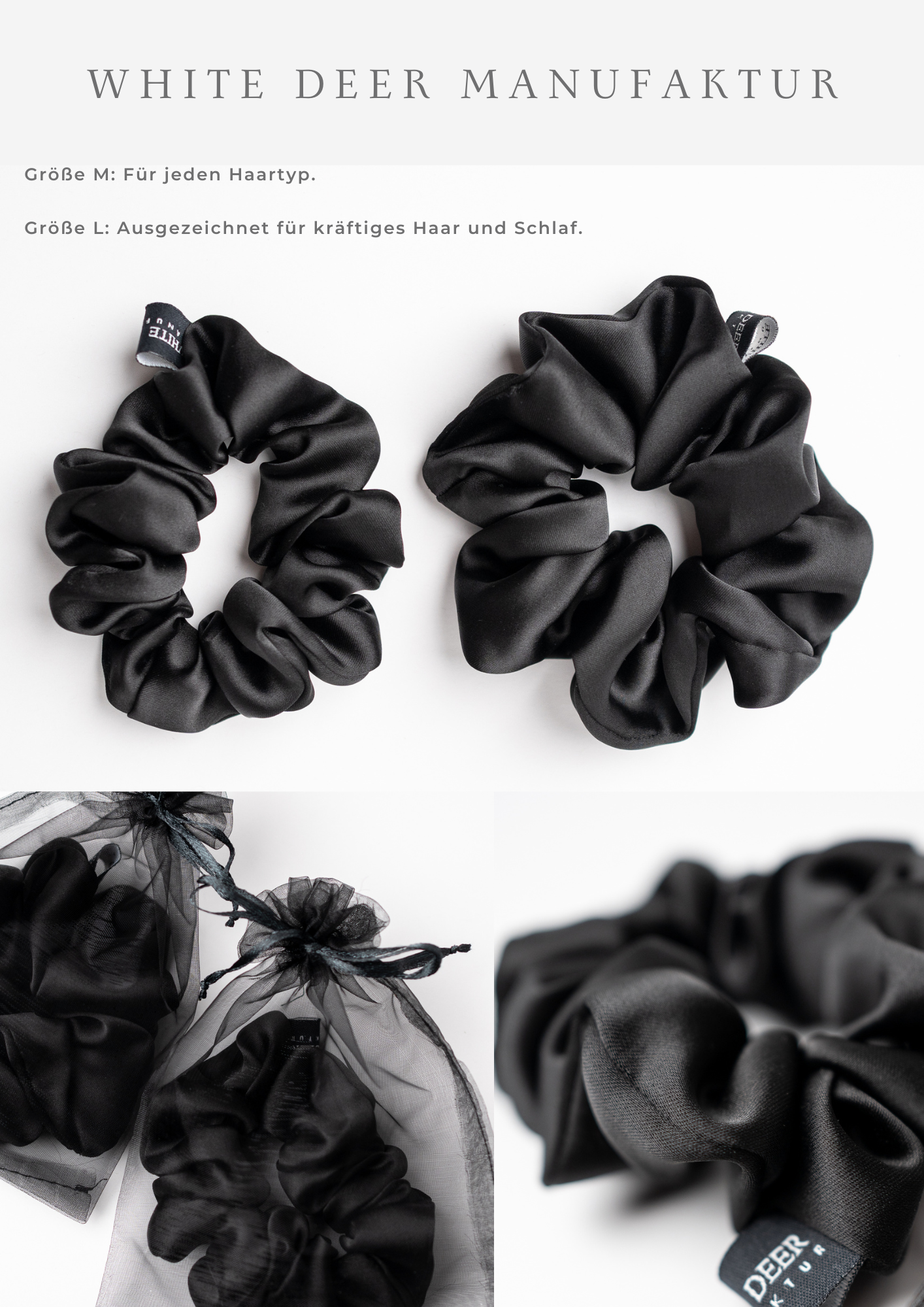 Satin Scrunchie - Soft Edition - Black