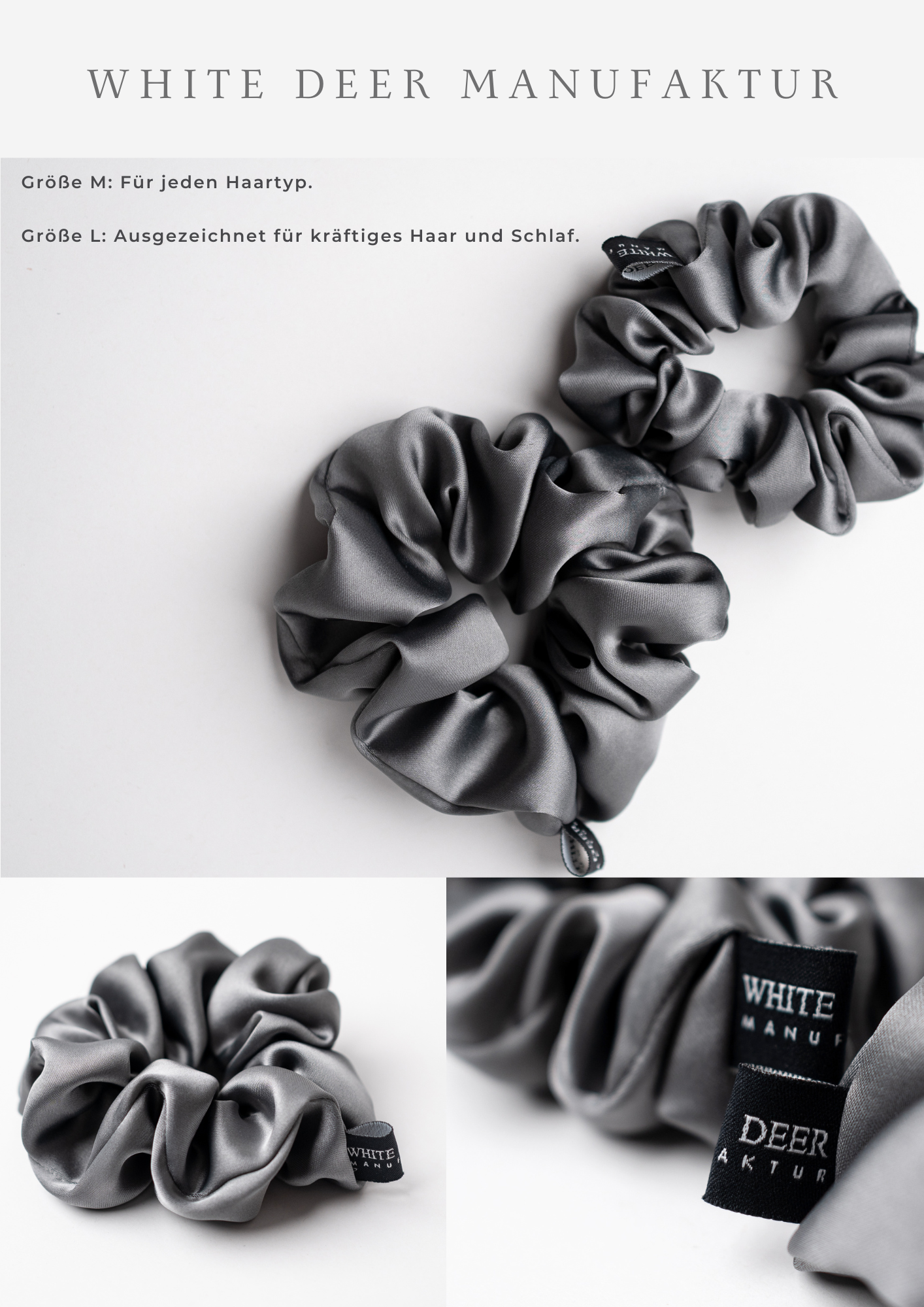 Satin Scrunchie - Soft Edition - Anthrazit