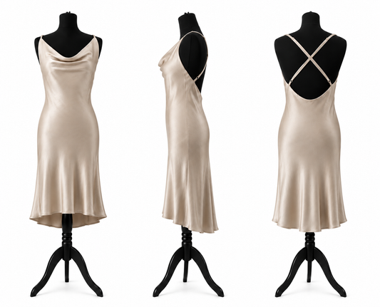 Dream Dress – Elegantes Satin Midi Kleid