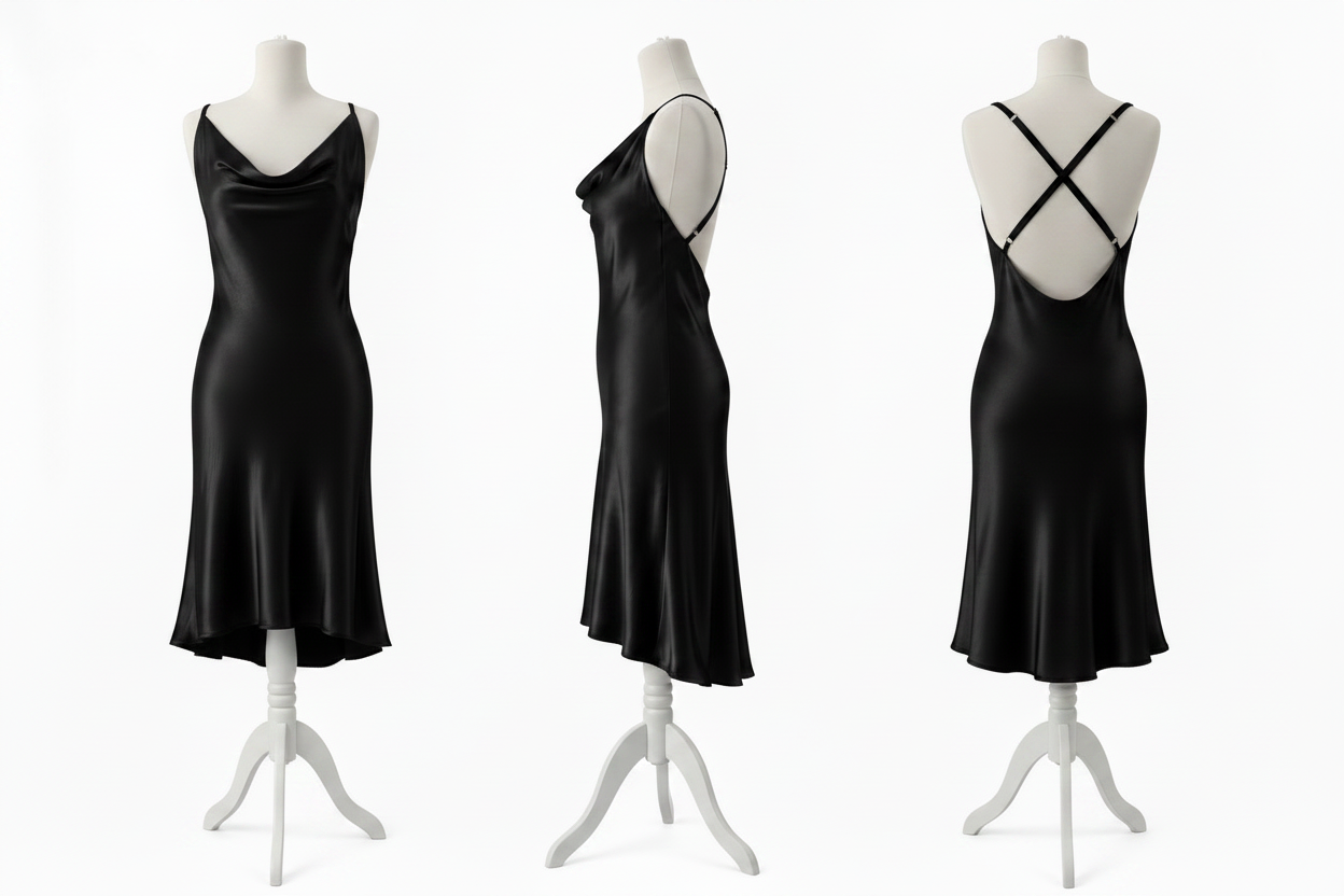 Dream Dress – Elegantes Satin Midi Kleid