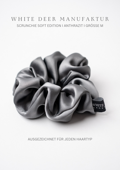 Satin-Scrunchie Anthrazit – zusätzliche Produktdarstellung